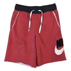 Nike Red Fleece Shorts Terry Logo Size S Streetwear Athletic Casual